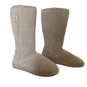 Bjørndal‎ Women's 8 Zoe Genuine Sheepskin Lined Suede Tan Tall Winter Cozy Boots